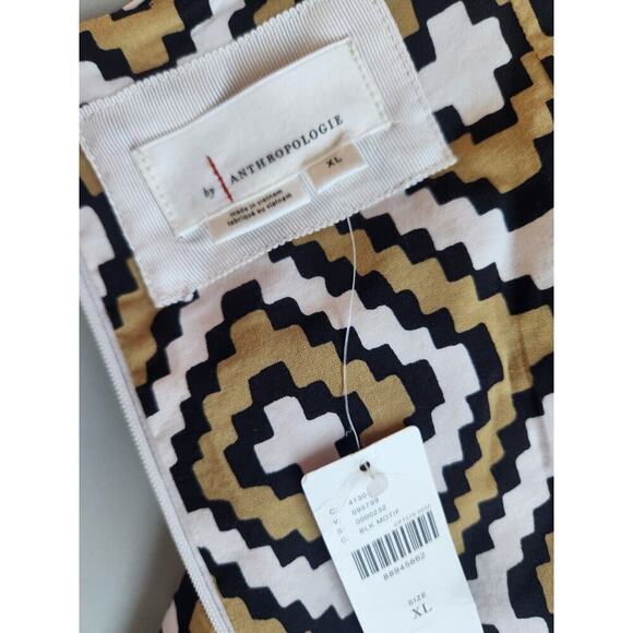 NWT Anthropologie The Cecily Fit & Flare Sweetheart Dress Sz XL Black #NC410 - Picture 9 of 11